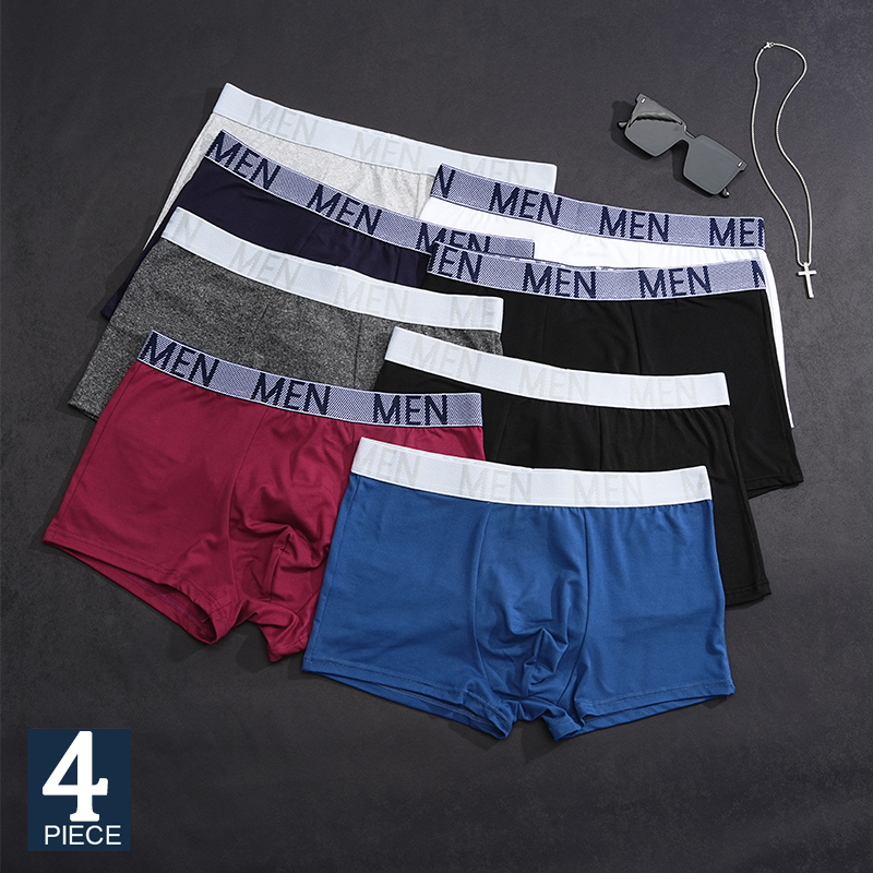 Boxer Brief Pack Cotton - FINETOO 4PCS/Set Men's Underwear Cotton Inner