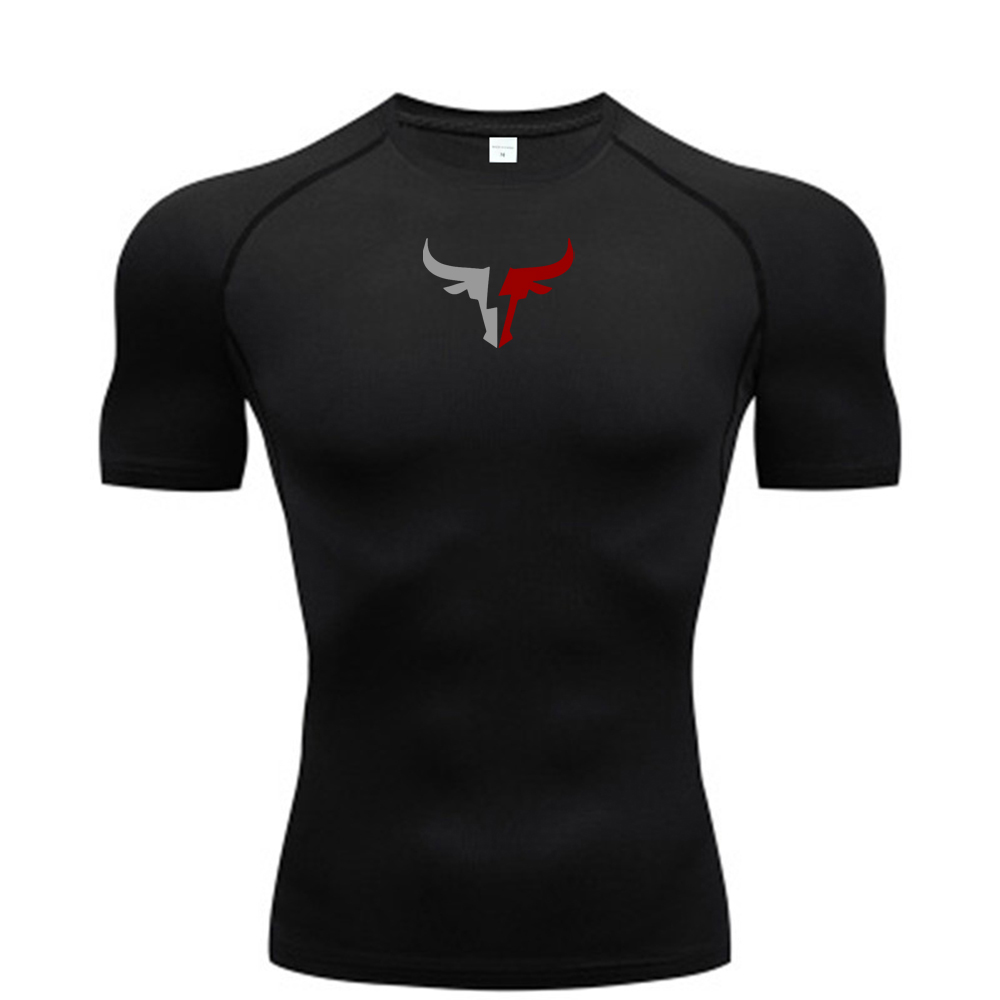 Men's bull head compression T- - T Shirt Tight Fit recension och pris