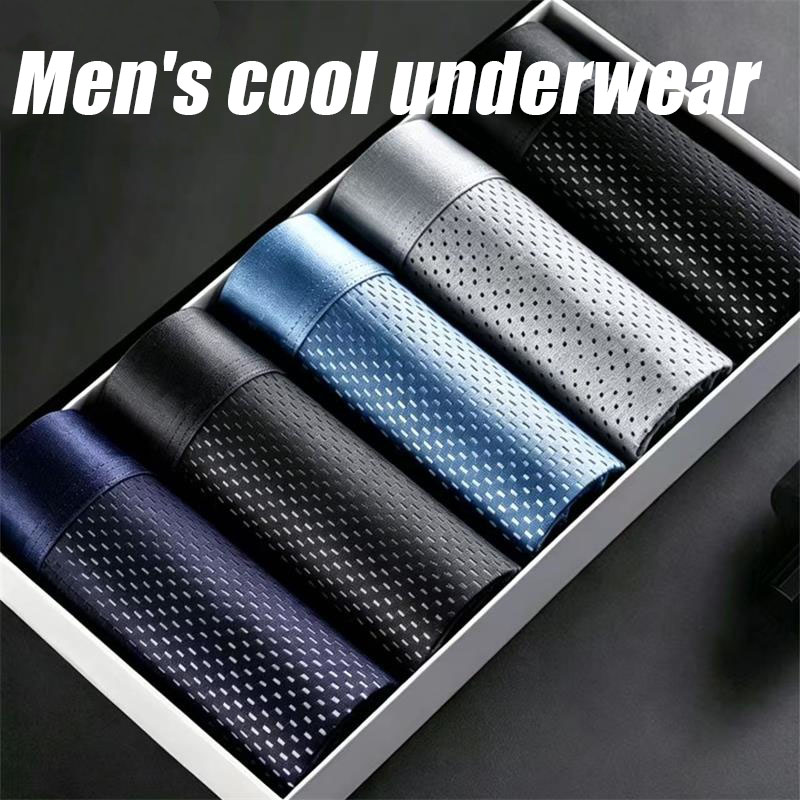 5Pcs/Lot Men's Panties Ice Sil - Boxer Shorts Modal recension och pris
