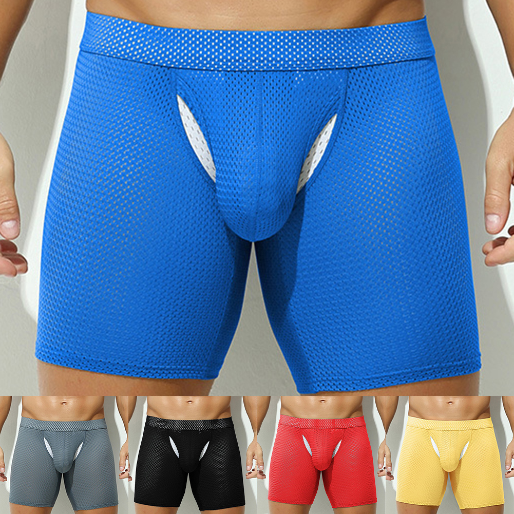 Sexy Lingerie Mens Mesh Underw - Long Leg Trunk Men recension och pris