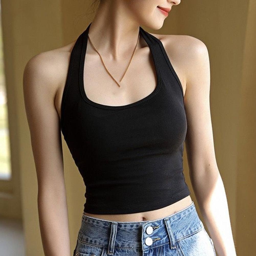 Halter Top Gym Vest Woman Back - Suspender Tank Top recension och pris