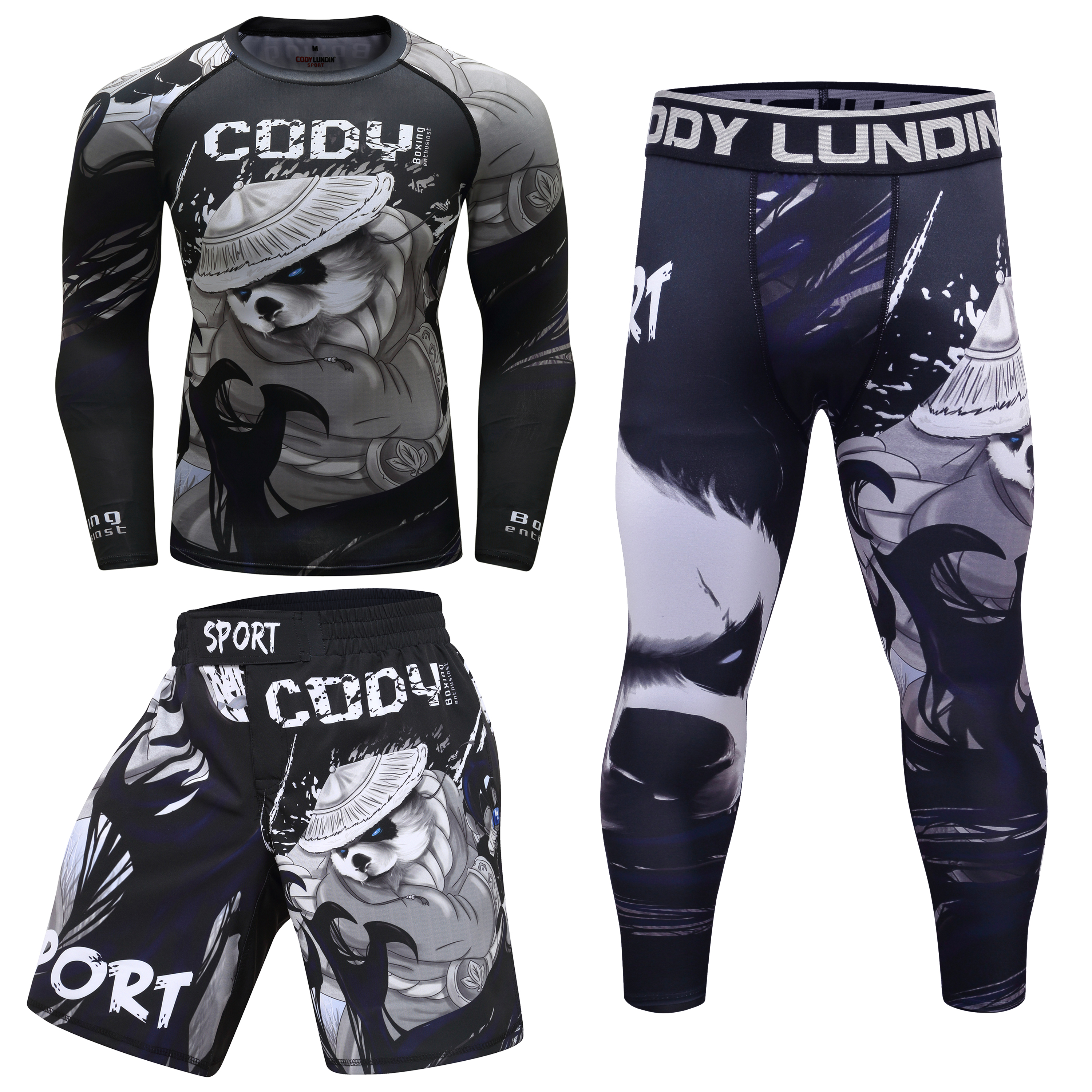MMA boxing sets men 3d print R - Compression Long Pant recension och pris