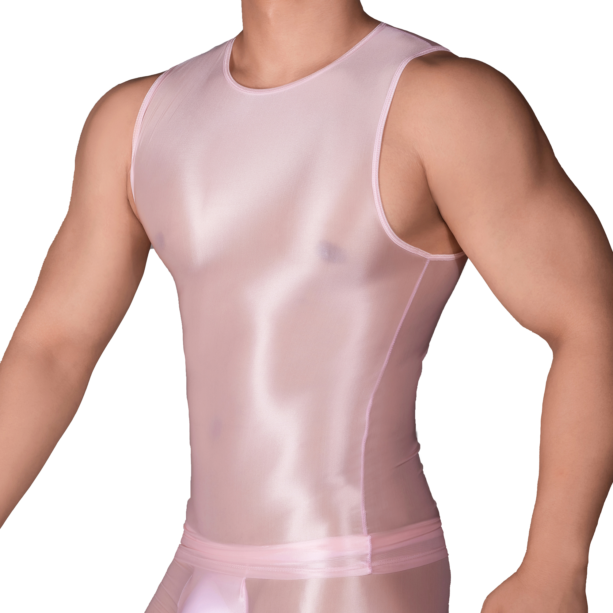 Solid Color Men's Slim Smooth  - Sleeveless Undershirt recension och pris