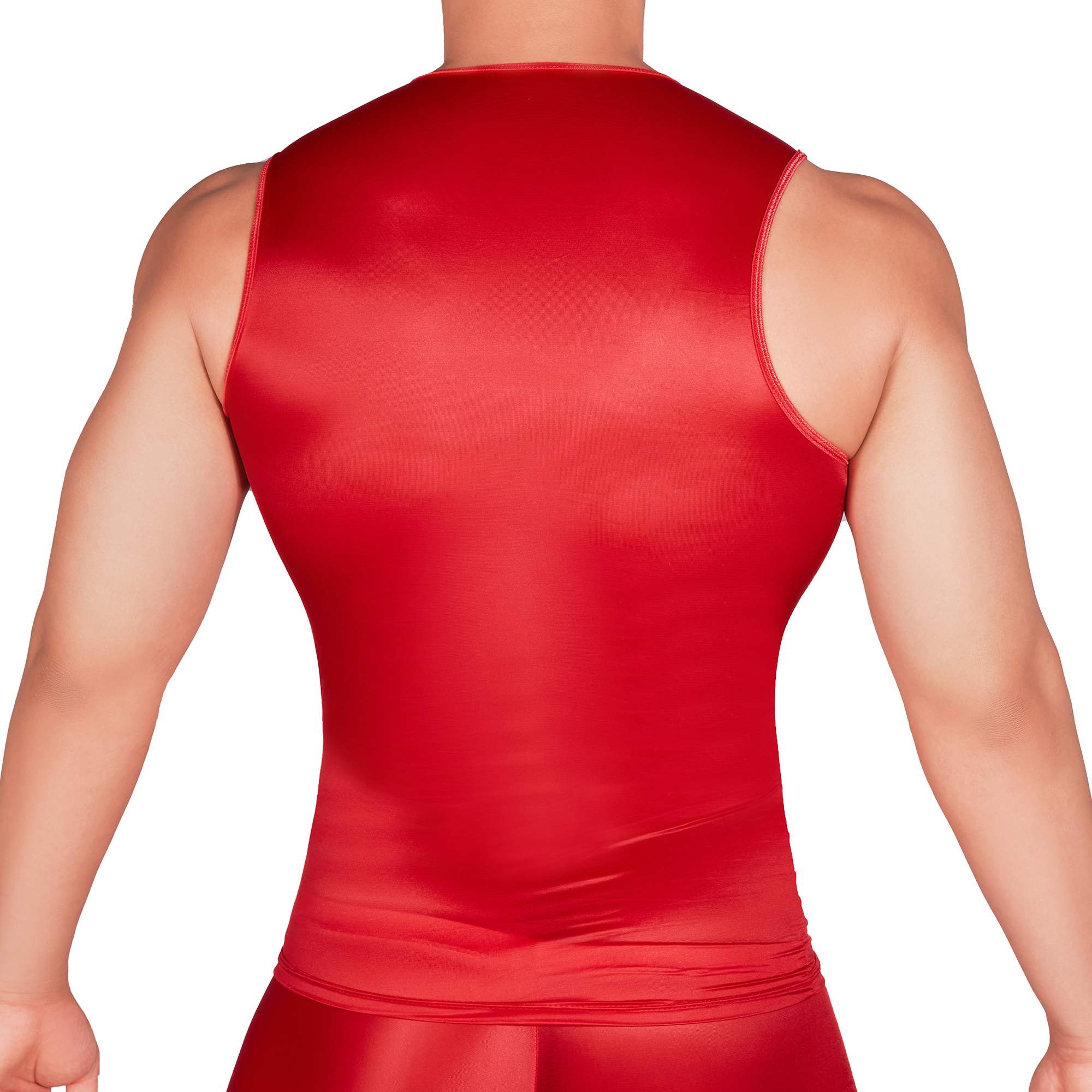 Solid Color Men's Slim Smooth  - Sleeveless Undershirt recension och pris