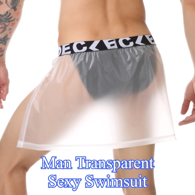 Men Sexy Transparent Swimwear  - Boxer Shorts Modal recension och pris