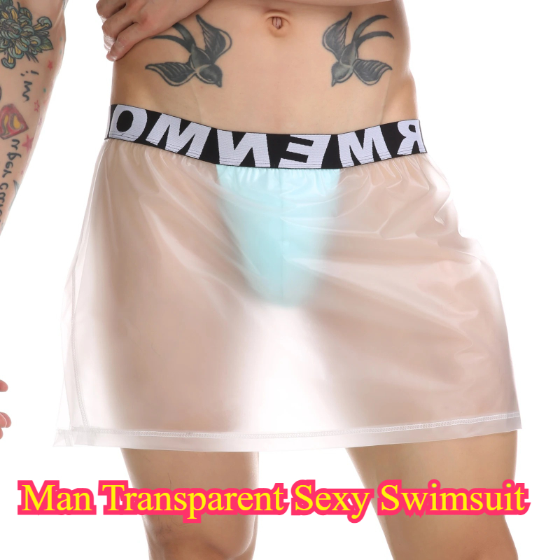 Men Sexy Transparent Swimwear  - Boxer Shorts Modal recension och pris